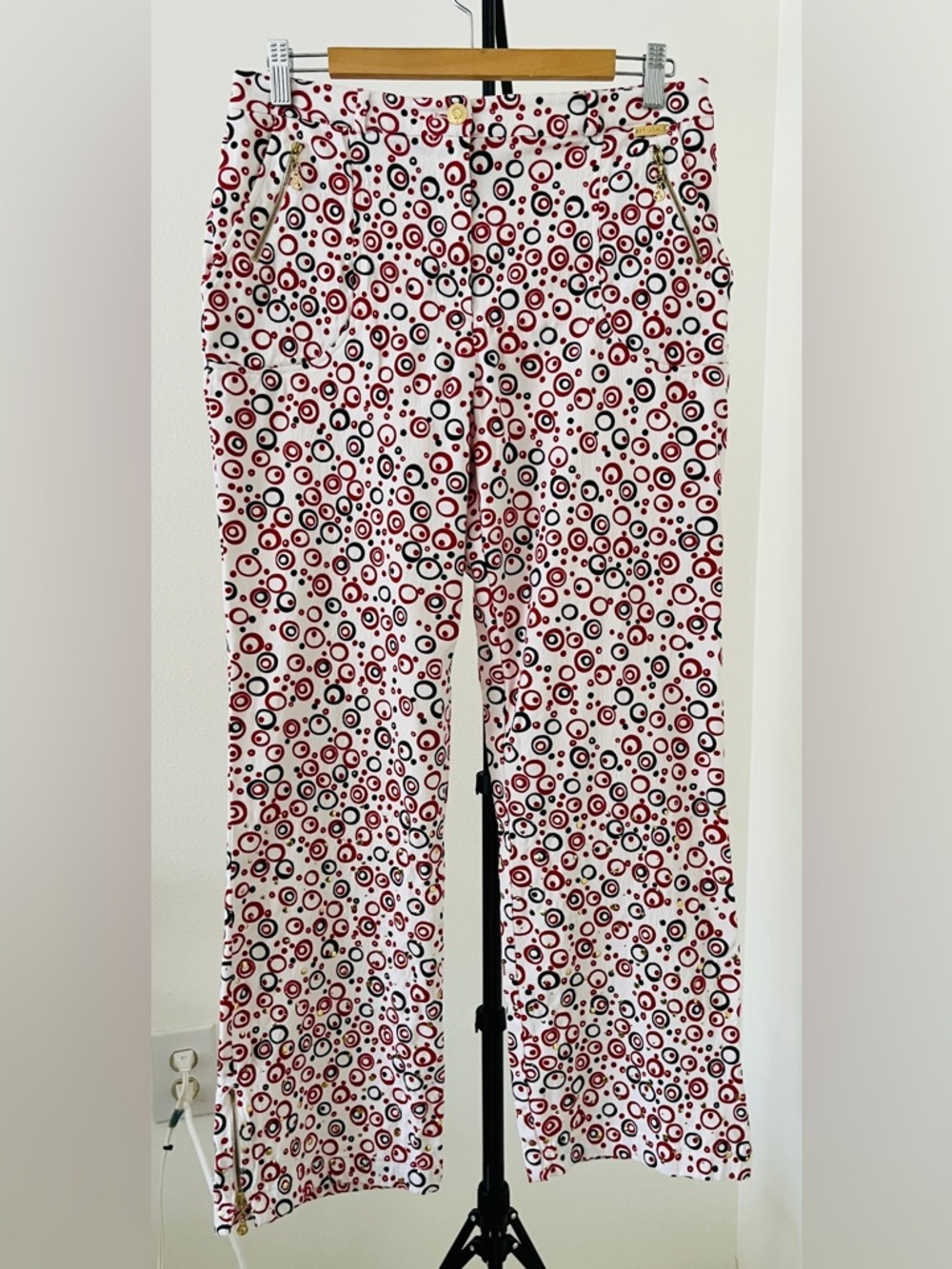 ✨ St. John Sport Statement Pants | 'Palm Beach Chic' Mod Print | 10